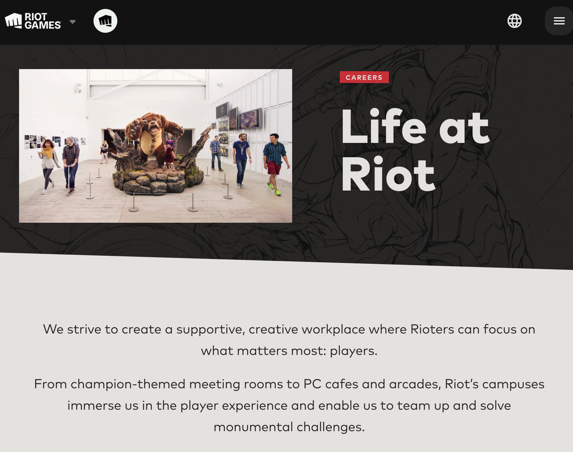 'Werken bij'-pagina van Riot Games